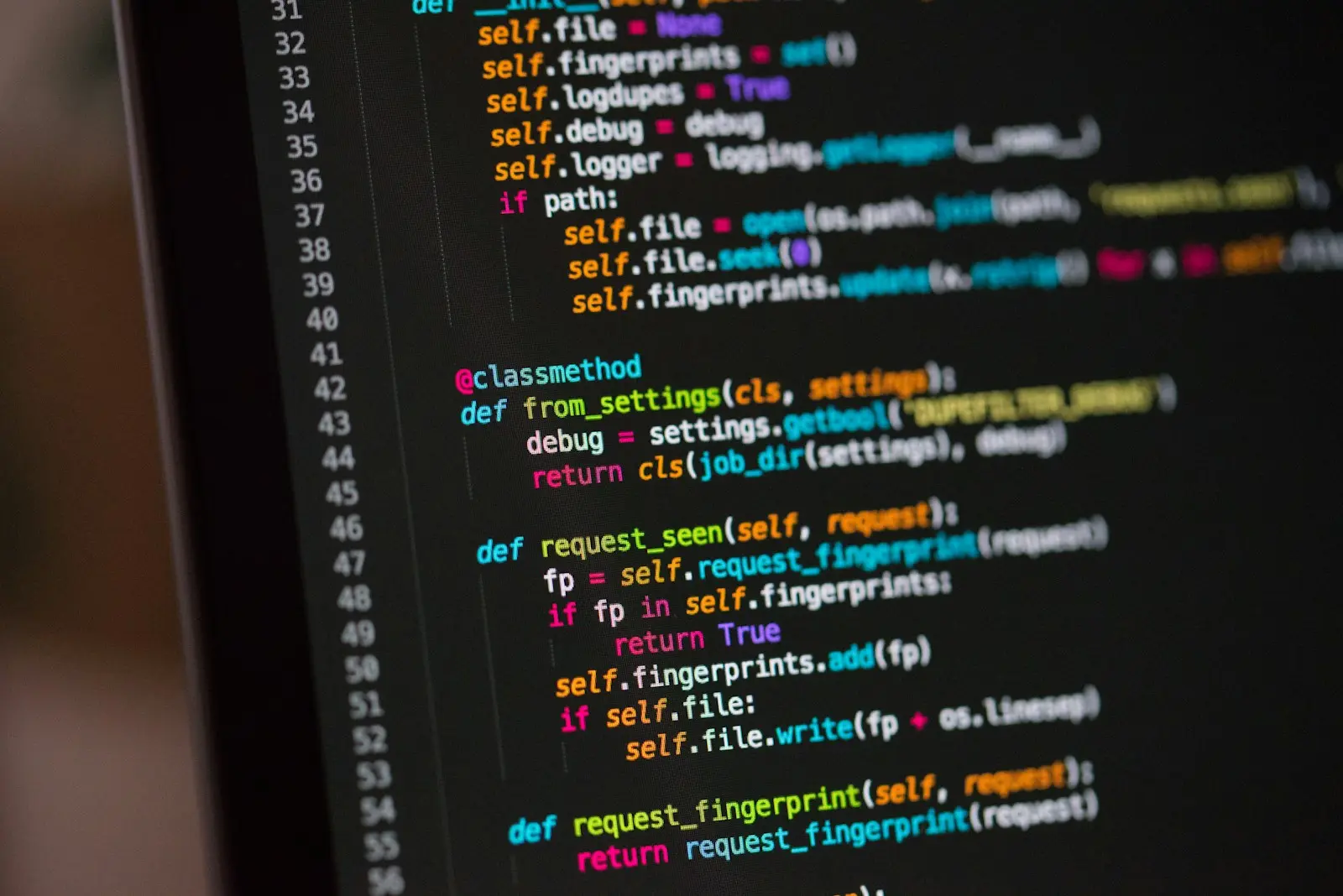 a screen full of code