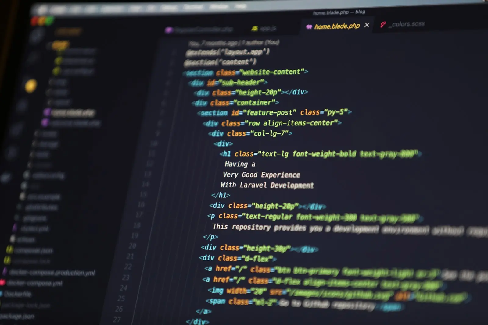 an editor with markup on screen