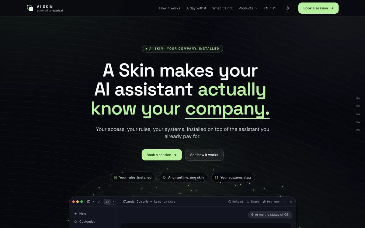 AI Skin: Your rules, inside the assistant your teams use